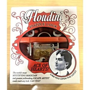 Houdini Puzzle Lock Ace of Hearts Trick Lock Brain Teaser Magic Puzzle